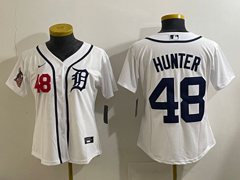 Youth 2025 Detroit Tigers #48 Hunter White Game Nike MLB Jersey style 3->youth mlb jersey->Youth Jersey
